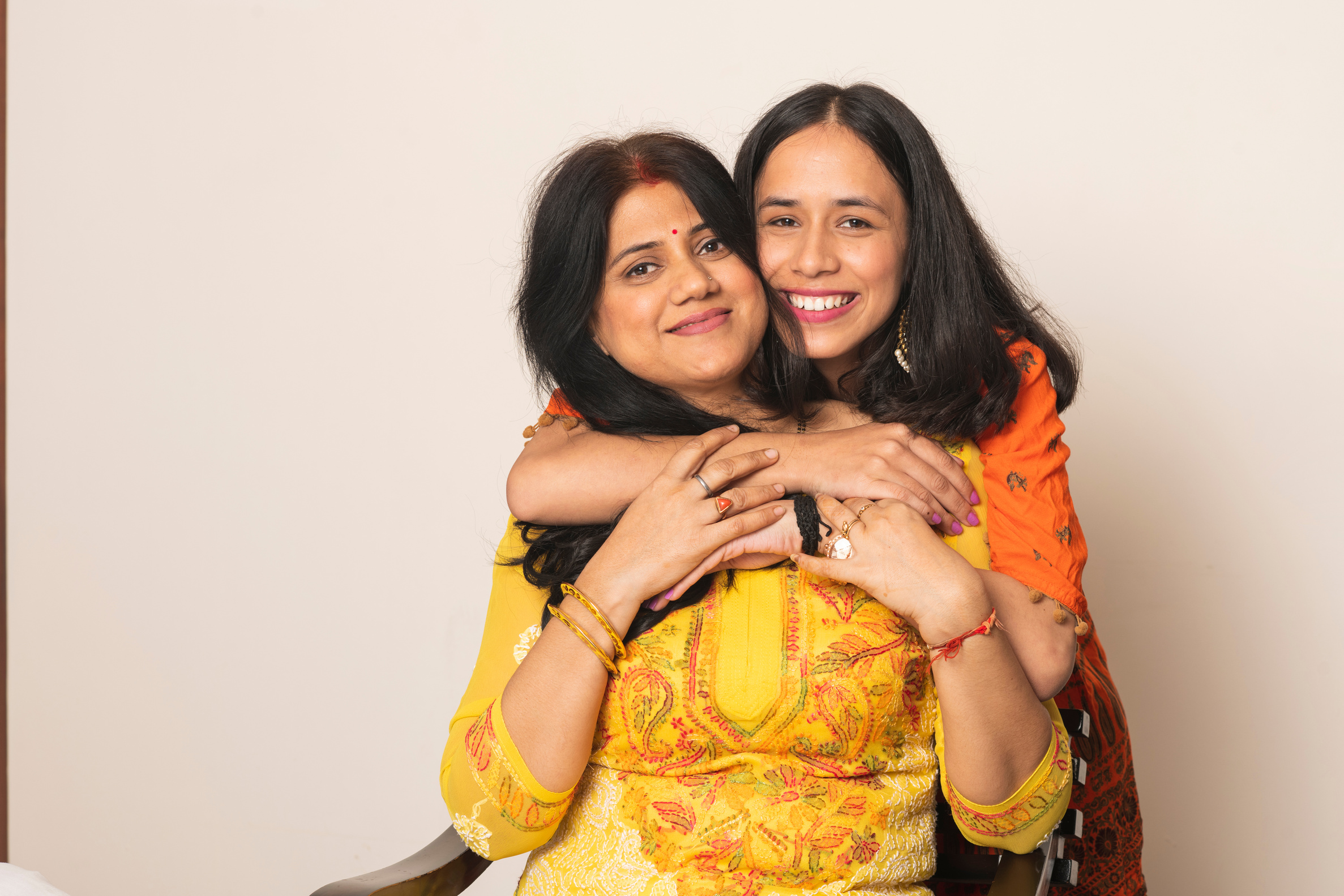 Mother and Daughter Hugging